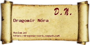 Dragomir Nóra névjegykártya